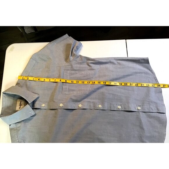 GOODIELLOW- BLUE SOLID PATTERN STANDARD FIT MENS SHIRT SIZE MEDIUM - Picture 6 of 6